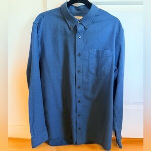 L.L. Bean Blue Micro-Check Button-Down Shirt